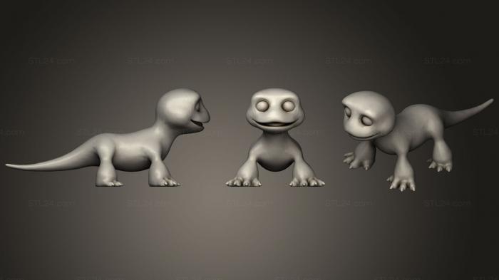 Игрушки (Мультяшная ящерица, TOYS_0470) 3D модель для ЧПУ станка